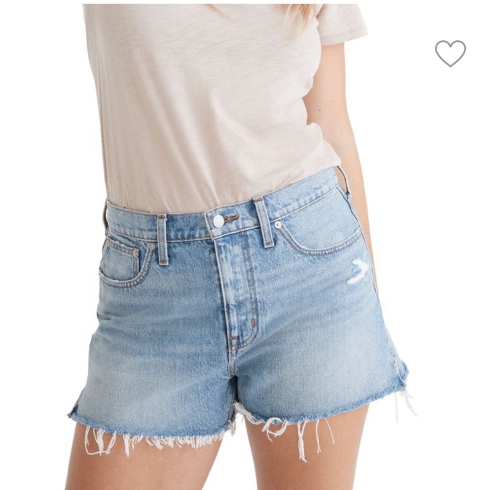 Madewell Curvy High Waist Denim Shorts Light Wash